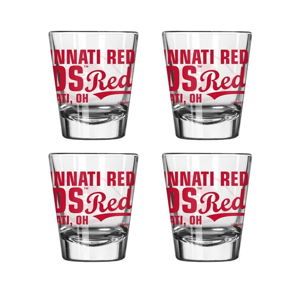 Logo Brands Cincinnati Reds 4-Pack 2oz. Shot Glass Set