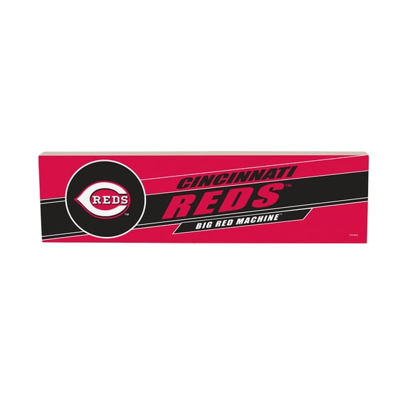 Cincinnati Reds 5" x 18" Shadow Logo Wood Mantle Sign