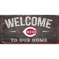 thumbnail image 1 of Cincinnati Reds 6'' x 12'' Welcome to Our Home Sign, 1 of 1