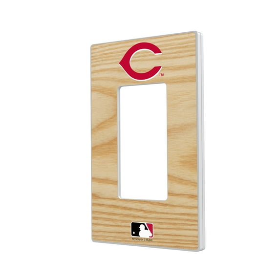 Cincinnati Reds Baseball Bat Design Single Rocker Light Switch Plate