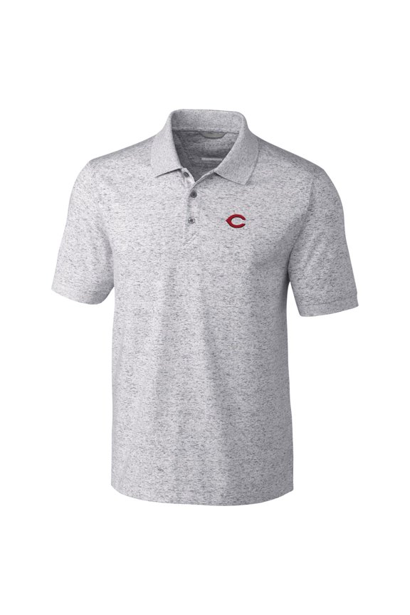 Cincinnati Reds Cutter & Buck Advantage Polo Space Dye - Gray