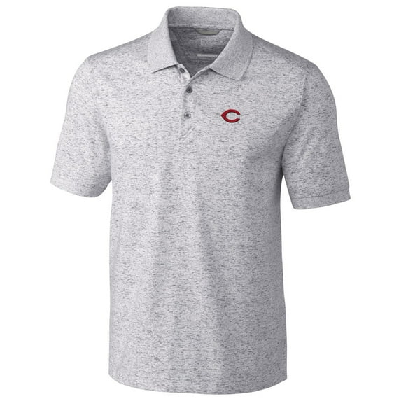 Cincinnati Reds Cutter & Buck Advantage Polo Space Dye - Gray