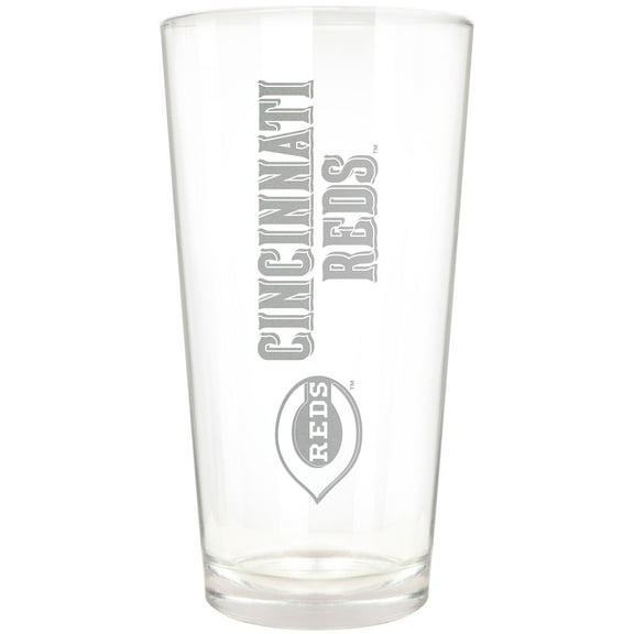 Cincinnati Reds Etched 16oz. Vertical Rally Cry Pint Glass