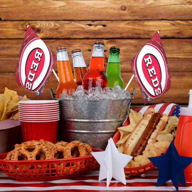 Cincinnati_Reds Handheld Flag and Mini Stick Flag 5.5x8.2in