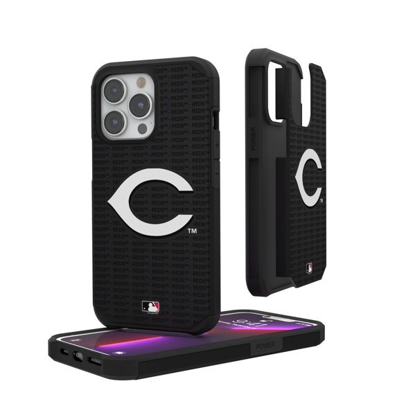 Cincinnati Reds iPhone Text Backdrop Rugged Case