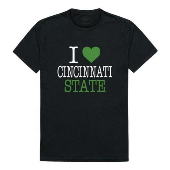 Cincinnati State Technical & Community College I Love T-Shirt, Black - Small