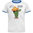 thumbnail image 1 of Cinco De May Cactus Let's Fiesta Party Mens Ringer T Shirt White-Royal MD, 1 of 1