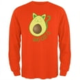 thumbnail image 1 of Cinco De Mayo Avocado Cat Avocato Mens Long Sleeve T Shirt Orange X-LG, 1 of 1