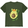 thumbnail image 1 of Cinco De Mayo Avogado Avocato Avocado Cat Spanish Youth T Shirt Military Green YXL, 1 of 1