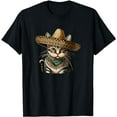thumbnail image 1 of Cinco De Mayo Cat Party Mexican Sombrero Cat Lover Men Women T-Shirt, 1 of 5