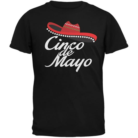 Cinco De Mayo - Celebration Black Adult T-Shirt - 4X-Large