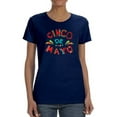 thumbnail image 1 of Cinco De Mayo Chili Lettering Shaped T-Shirt Women -Image by Shutterstock, Female x-Large, 1 of 4