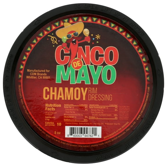 Cinco De Mayo Cocktail Rim Dress Chamoy 8 Ounce Pack Of 12