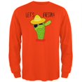 thumbnail image 1 of Cinco De Mayo Dabbing Cactus Let's Fiesta Party Mens Long Sleeve T Shirt Orange SM, 1 of 1