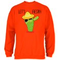thumbnail image 1 of Cinco De Mayo Dabbing Cactus Let's Fiesta Party Mens Sweatshirt Orange X-LG, 1 of 1
