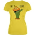 thumbnail image 1 of Cinco De Mayo Dabbing Cactus Lets Fiesta Party Juniors Soft T Shirt Bright Yellow X-LG, 1 of 1