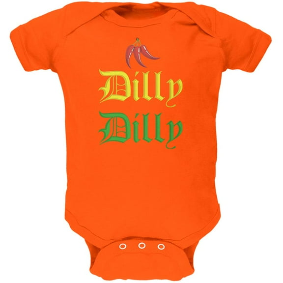 Cinco De Mayo Dilly Dilly Hot Peppers Soft Baby One Piece Orange 12-18 M