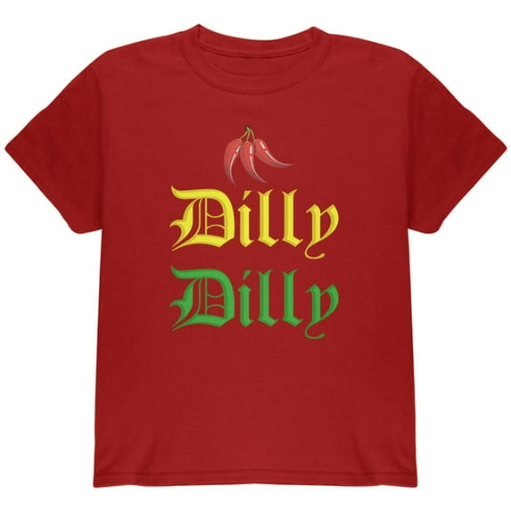 Cinco De Mayo Dilly Dilly Hot Peppers Youth T Shirt Cardinal Red YLG