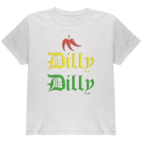 Cinco De Mayo Dilly Dilly Hot Peppers Youth T Shirt White YLG