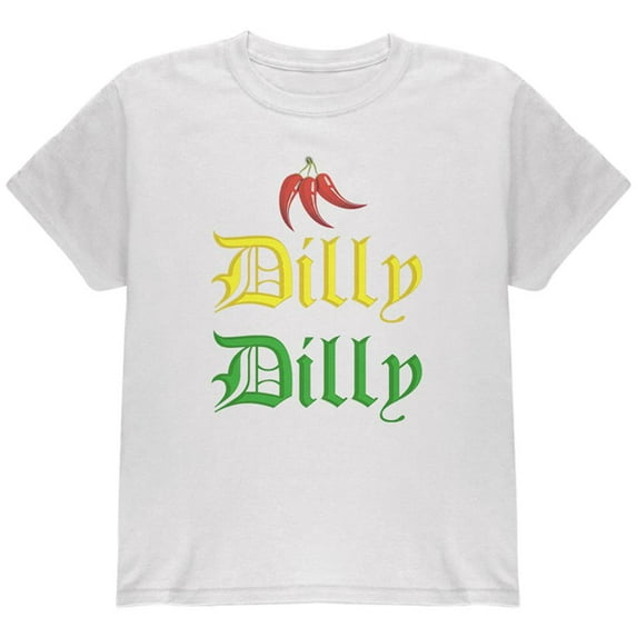 Cinco De Mayo Dilly Dilly Hot Peppers Youth T Shirt White YXL