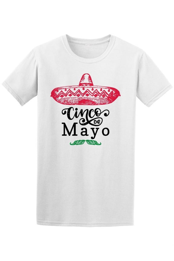 Cinco De Mayo Lettering T-Shirt Men -Image by Shutterstock, Male XX-Large