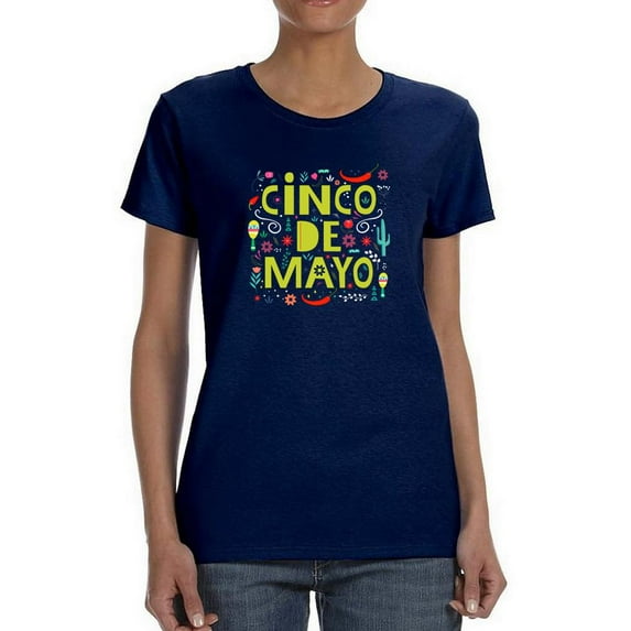 Cinco De Mayo Lime And Chile Shaped T-Shirt Women -Image by Shutterstock, Female 3X-Large