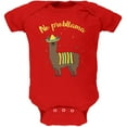 thumbnail image 1 of Cinco De Mayo Llama No Problem Problemo No Probllama Soft Baby One Piece Red 3-6 M, 1 of 1