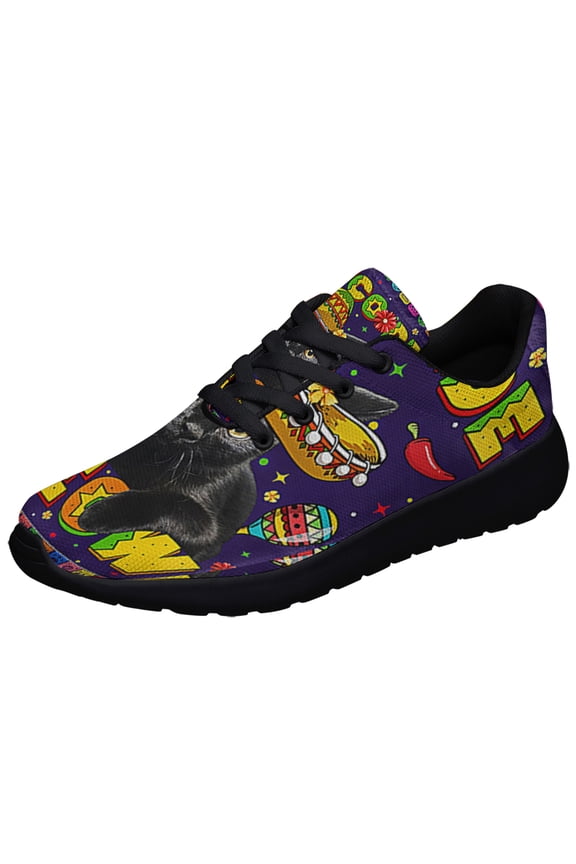Cinco De Mayo Mexican Black Cat Cinco De Meow Mexico Shoes Sneakers Black Size 6