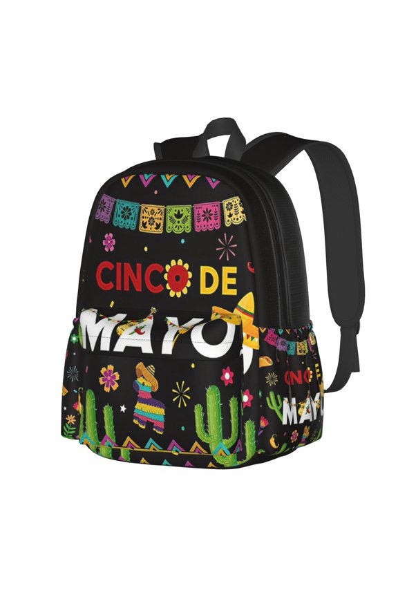 Cinco De Mayo Mexican Fiesta Multipurpose Backpack Lightweight School Work Large Capacity Laptop Packsack Picnic Camping Travel Backpacks
