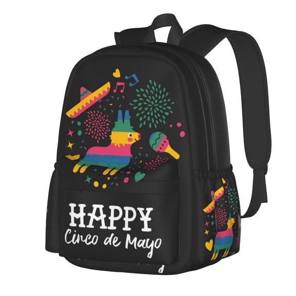 Cinco De Mayo Multipurpose Backpack Lightweight School Work Large Capacity Laptop Packsack Picnic Camping Travel Backpacks