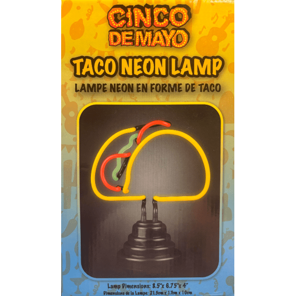 Cinco De Mayo Neon Taco Lamp
