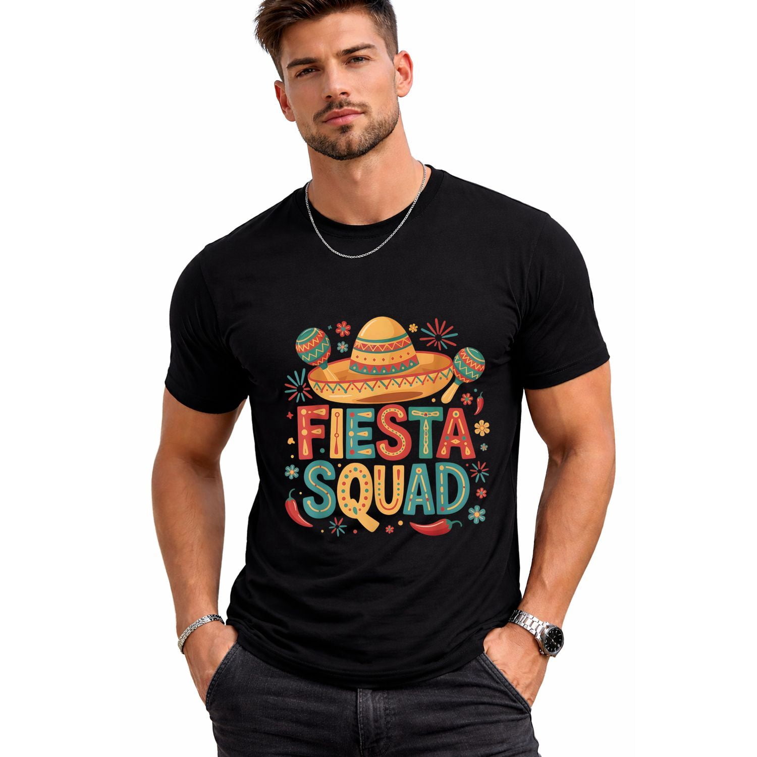 Cinco De Mayo Party 5 De Mayo Mexican Fiesta Squad Mens T-Shirt ...