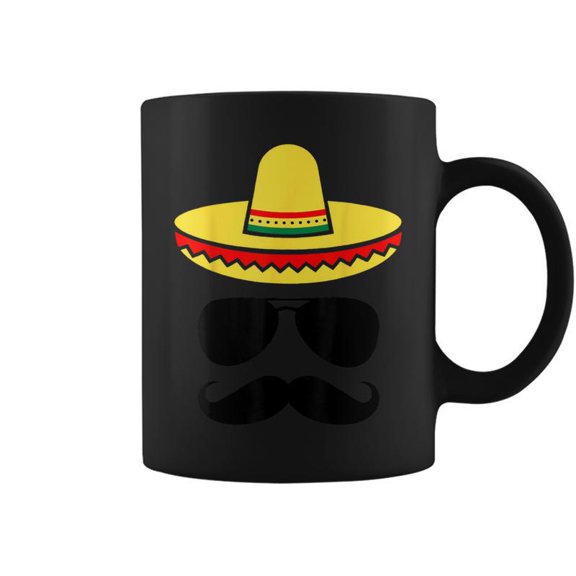 Cinco De Mayo Party Cinco De Mayo Mustache Face Coffee Mugs