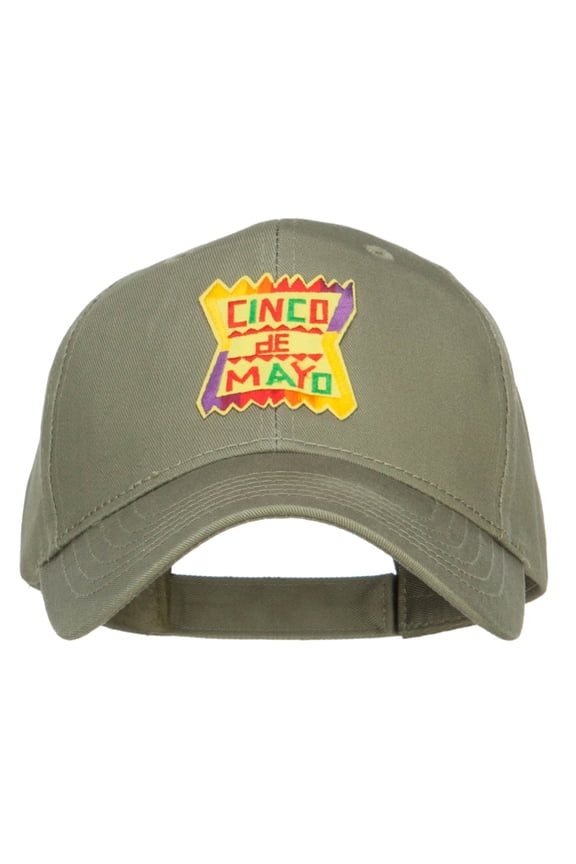 Cinco De Mayo Patched Embroidered Cap - Olive OSFM