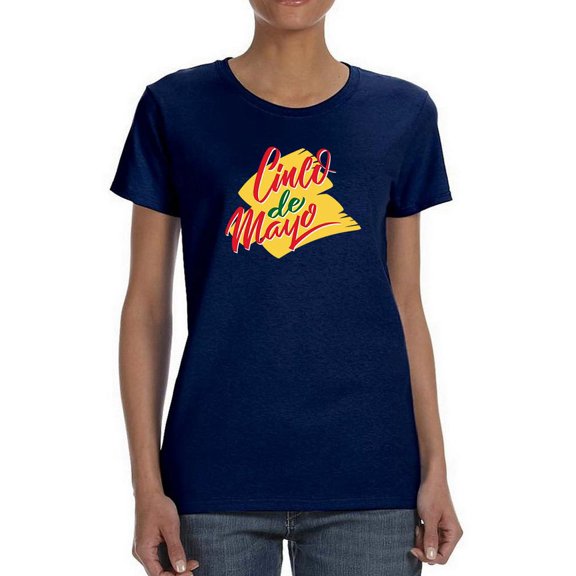 Cinco De Mayo Pop Art Sign Shaped T-Shirt Women -Image by Shutterstock, Female x-Large