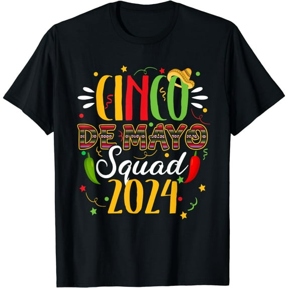 Cinco De Mayo Squad 2024 Family Matching Mexican Party T-Shirt