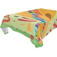 thumbnail image 1 of Cinco De Mayo Theme Rectangle Tablecloth, Dust Proof Anti Wrinkle Wipeable Table Cloth Tabletop foration of Dinner Kitchen Wedding Holiday Party 60"x60" Decor Gift, 1 of 7