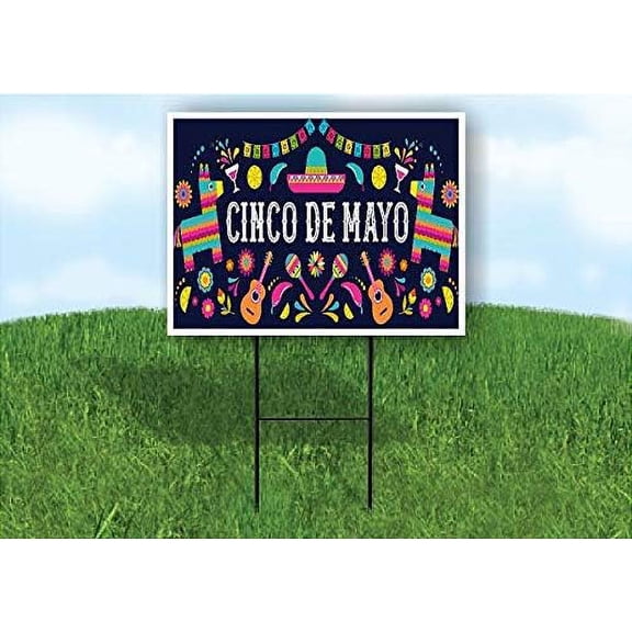 Cinco De Mayo Yard Sign Road Sign With Stand