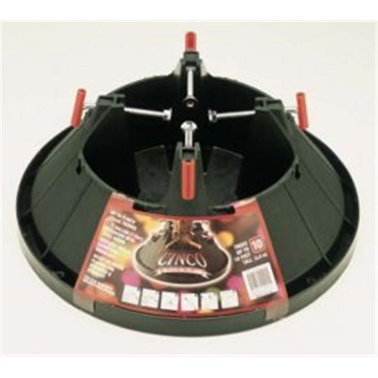 Medium Green Polypropylene Christmas Tree Stand with Spill Guard
