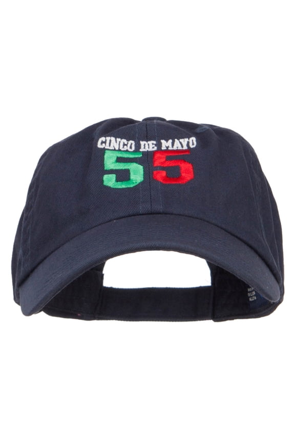 Cinco de Mayo 55 Embroidered Low Cap - Navy OSFM