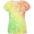 thumbnail image 1 of Cinco de Mayo Crazy Sugar Skull Pattern All Over Womens T Shirt Multi 2XL, 1 of 2