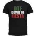 thumbnail image 1 of Cinco de Mayo - DTF, Down to Fiesta Black Adult T-Shirt - Large, 1 of 1