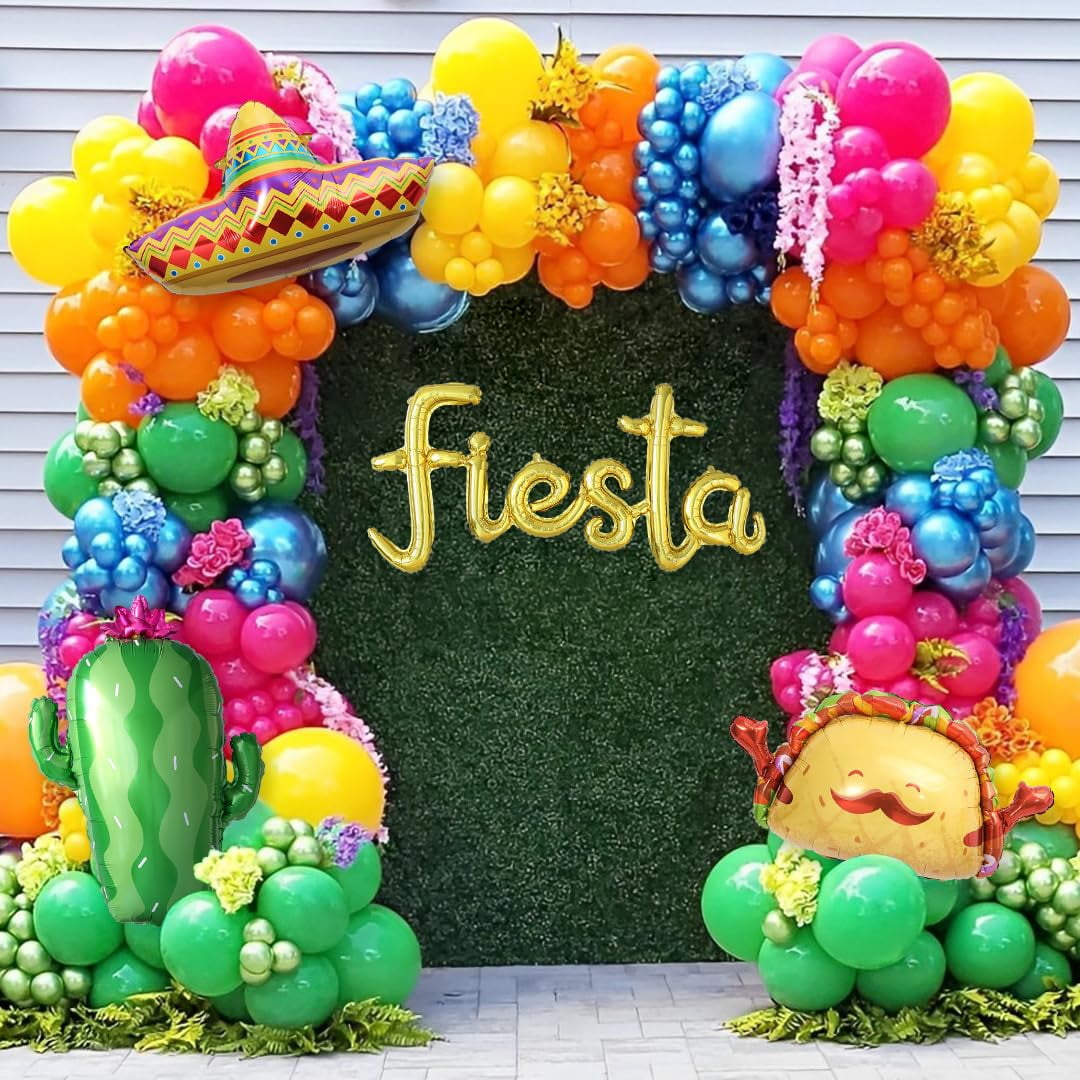 Cinco de Mayo Fiesta IFF17 Balloon Arch Kit, Colors Balloon Garland for ...