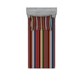 thumbnail image 1 of Cinco de Mayo Fitted Sheet & Pillow Sham Set, Mexican Serape Colorful Stripes Vertical Lines Latino Design Illustration, Decorative Printed 4 Piece Bedding Decor Set, Twin, Multicolor, by Ambesonne, 1 of 3