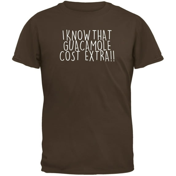 Cinco de Mayo - Guacamole Cost Extra Brown Adult T-Shirt - Medium