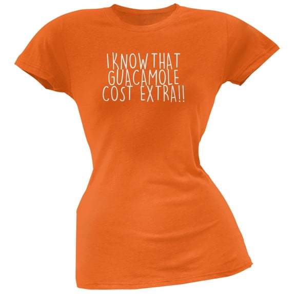 Cinco de Mayo - Guacamole Cost Extra Orange Soft Juniors T-Shirt - Small