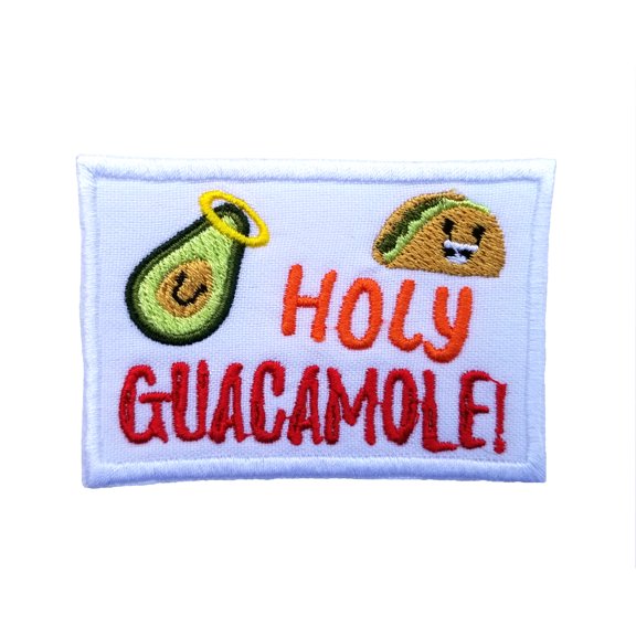Cinco de Mayo Holy Guacamole Embroidered Iron On Patch