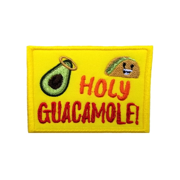Cinco de Mayo Holy Guacamole Embroidered Iron On Patch