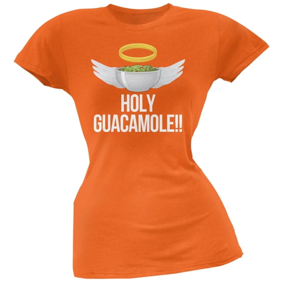 Cinco de Mayo - Holy Guacamole! Orange Soft Juniors T-Shirt - 2X-Large