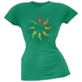 thumbnail image 1 of Cinco de Mayo - Jalapeno Pepper Wheel Kelly Green Soft Juniors T-Shirt - X-Large, 1 of 1